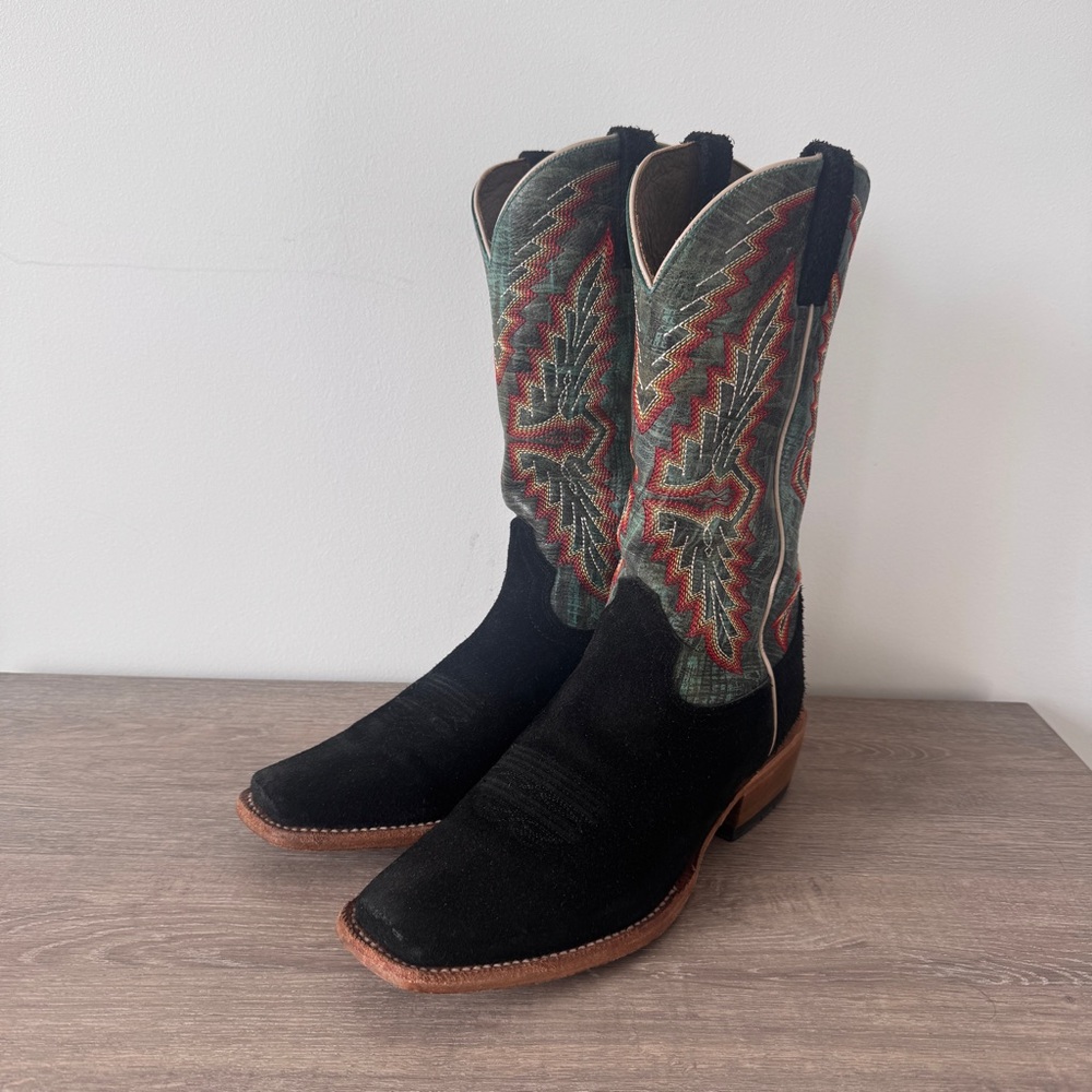 Ariat Black Roughout Futurity Cowboy Boots